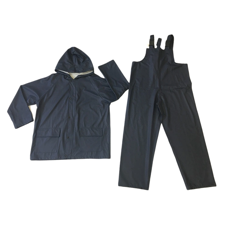 Printed Polyester/PVC Waterproof Hooded Jacket with Hood Raincoat Rainwear Rainsuit for Outside Outdoor Hi Vis Reflective High Visibility Rain Pants Trousers