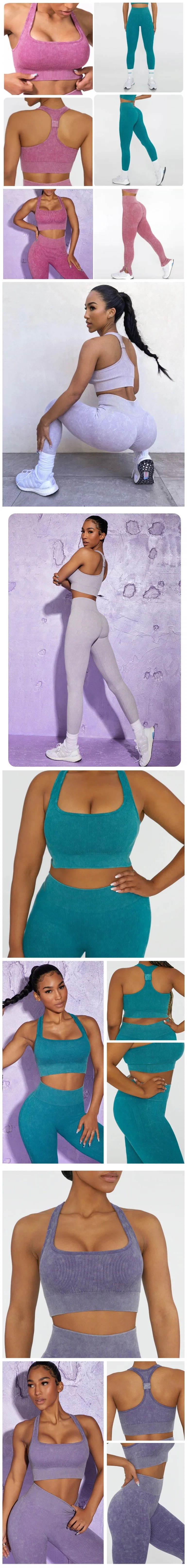 Wholesale Custom Tracksuits Women Seamless 2 Pieces Yoga Set Sport Suit Gymwear Workout Clothes Gym Tracksuit