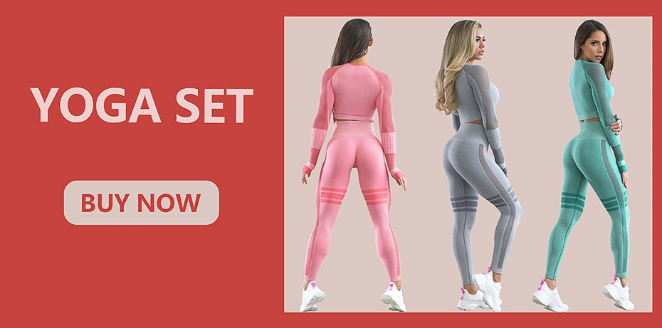 Women 2 Piece Workout Yoga Sets Sportswear Zipper Crop Tops Padded Sports Suits