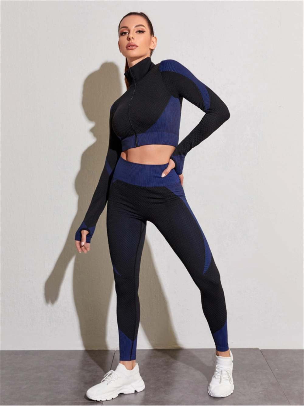 New Colors Wholesale Gym Yoga Wear Jogging Suit Fitness Zip Jacket Sportswear