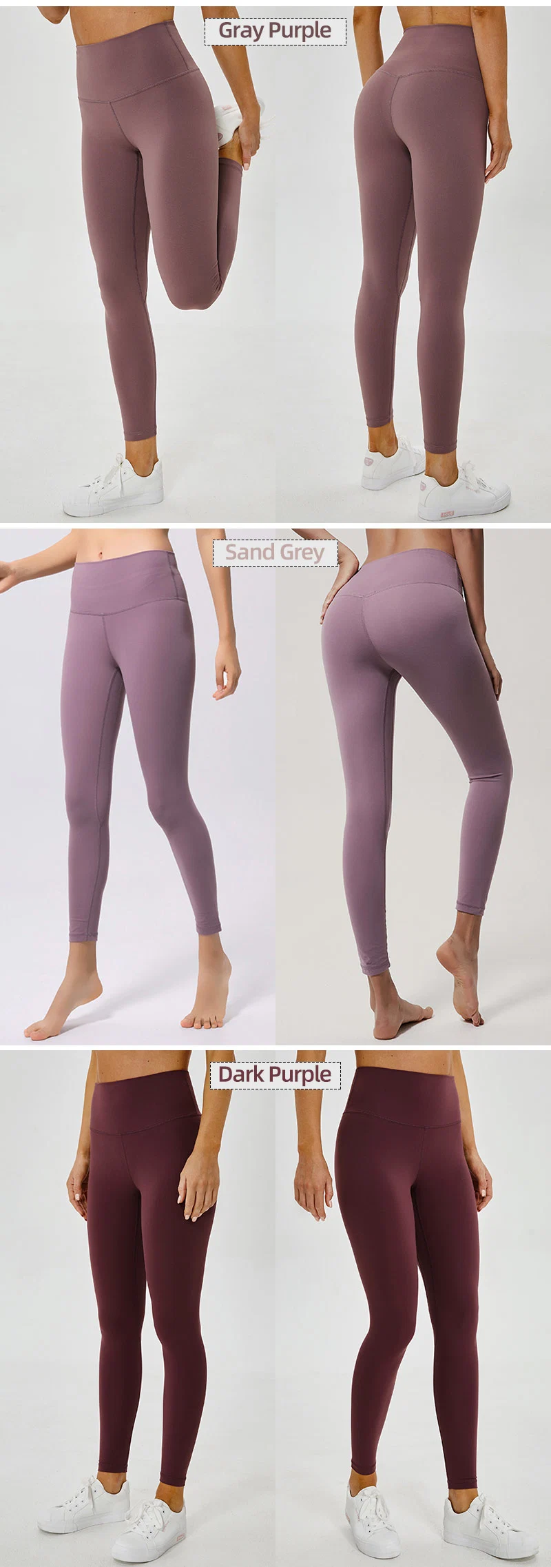 Hot Sale Women 13cm High Waisted Tights Yoga Pants Leggings with Pockets Sexy Nude Custom Fitness/Yoga Gym Wear
