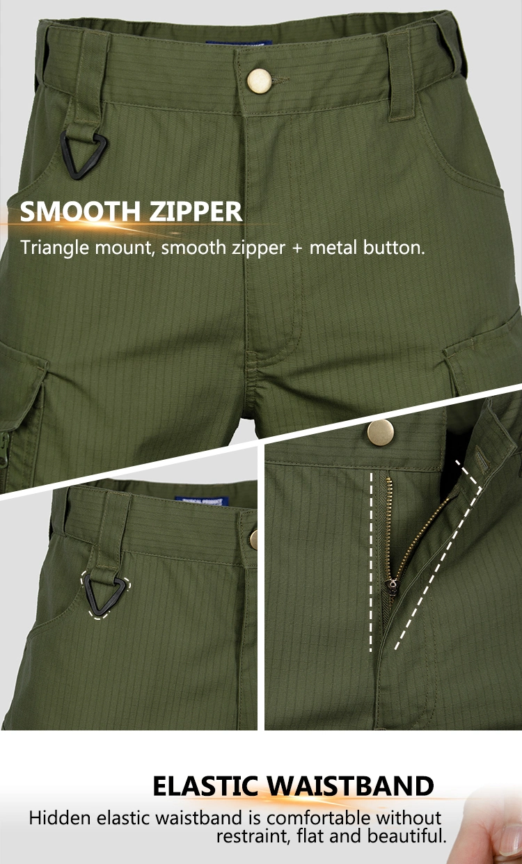 Men&prime;s Tactical Pants Cargo Rip-Stop Hiking Pants Water Repellent Lightweight Work Outdoor Trousers