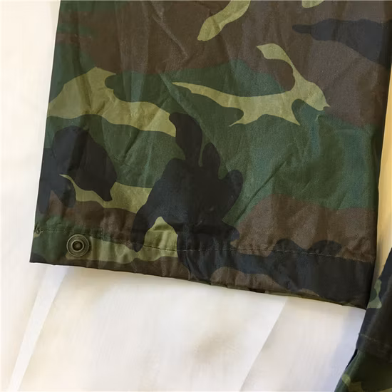 Printed Polyester/PVC Waterproof Hooded Jacket with Hood Raincoat Rainwear Rainsuit for Outside Outdoor Hi Vis Reflective High Visibility Rain Pants Trousers