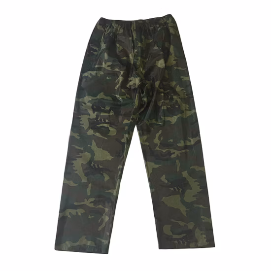 Printed Polyester/PVC Waterproof Hooded Jacket with Hood Raincoat Rainwear Rainsuit for Outside Outdoor Hi Vis Reflective High Visibility Rain Pants Trousers